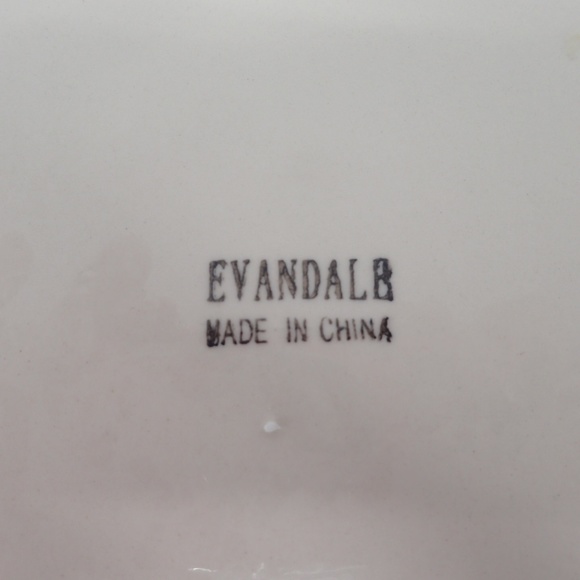 Vtg Evandale Blue Dinner Plate with 4 Bee's  13.75" diameter Heavy 4.5 lbs Mint - Picture 8 of 9